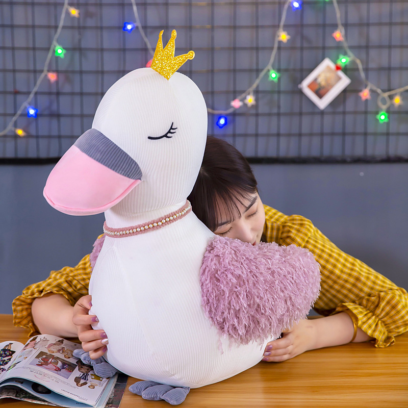 Creative new crown Fantasy Swan plush toy doll, children sleeping dolls as gifts for friends Creative new crown Fantasy Swan plush toy doll, children sleeping dolls as gifts for friends