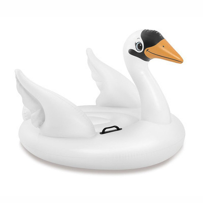 INTX Summer Inflatable Creative Swan Floating Mat Swimming Pool Seaside Floating Bed Mount Children&#039;s Water Toys 56287