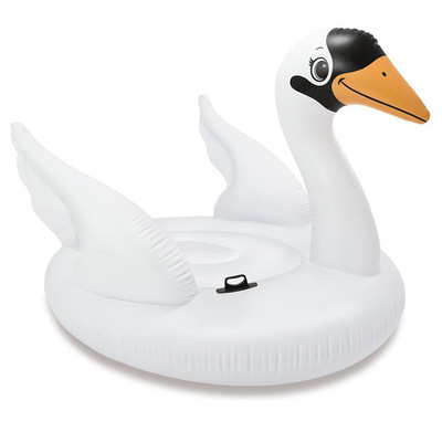 INTX Summer Inflatable Creative Swan Floating Mat Swimming Pool Seaside Floating Bed Mount Children&#039;s Water Toys 56287