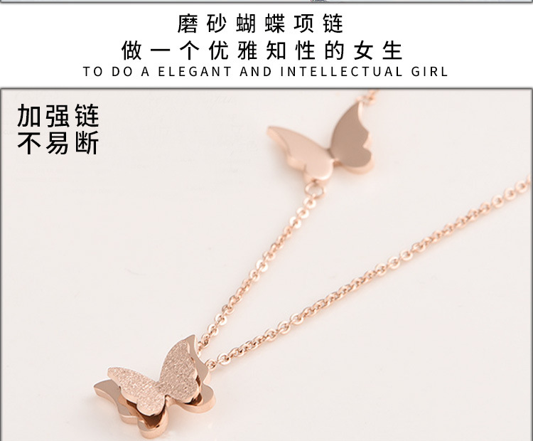 Japanese and Korean Style Ornament TikTok Same Style Internet Celebrity Four-Leaf Clover Pendant Titanium Steel Necklace Female Swan Clavicle Chain Letter Necklace