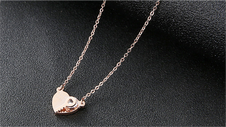 Japanese and Korean Style Ornament TikTok Same Style Internet Celebrity Four-Leaf Clover Pendant Titanium Steel Necklace Female Swan Clavicle Chain Letter Necklace