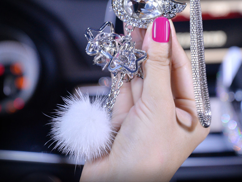 Crystal Swan HighGrade Mink Cute Women's Car Rearview Mirror Car Interior Hanging Accessories Car Pendant Ornaments Crystal Swan HighGrade Mink Cute Women's Car Rearview Mirror Car Interior Hanging Accessories Car Pendant Ornaments