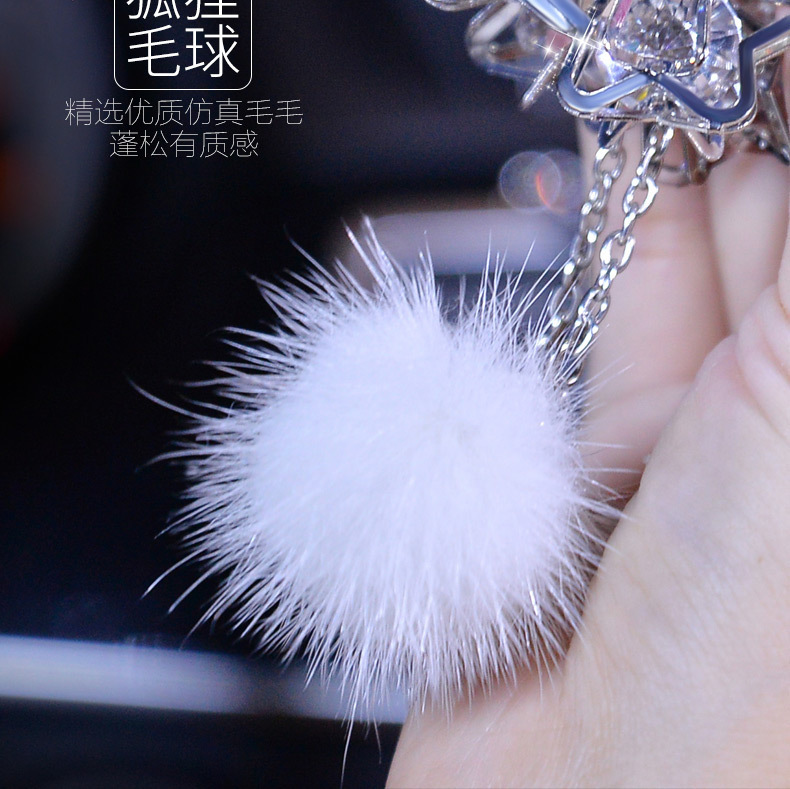 Crystal Swan HighGrade Mink Cute Women's Car Rearview Mirror Car Interior Hanging Accessories Car Pendant Ornaments Crystal Swan HighGrade Mink Cute Women's Car Rearview Mirror Car Interior Hanging Accessories Car Pendant Ornaments
