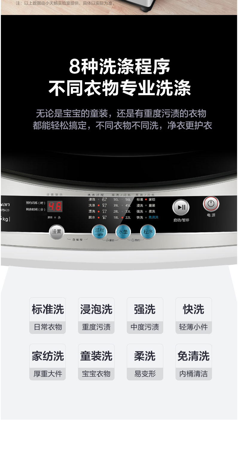 Little Swan Impeller Washing Machine 5575810kg Automatic Household Small Intelligent Washing Machine