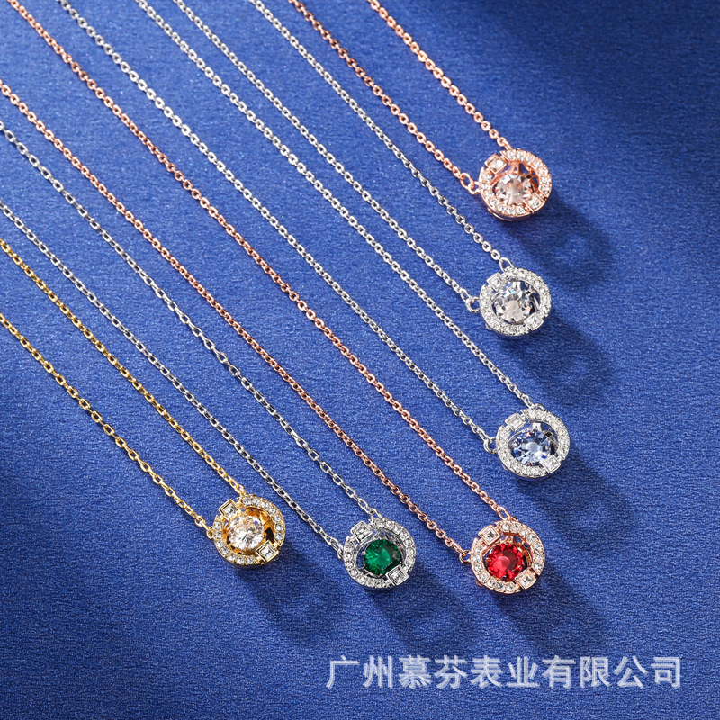 Crystal with Swarovski Elements Pulsatile Heart Smart Necklace Female Swan Chain Set Factory Direct Sales Crystal with Swarovski Elements Pulsatile Heart Smart Necklace Female Swan Chain Set Factory Direct Sales