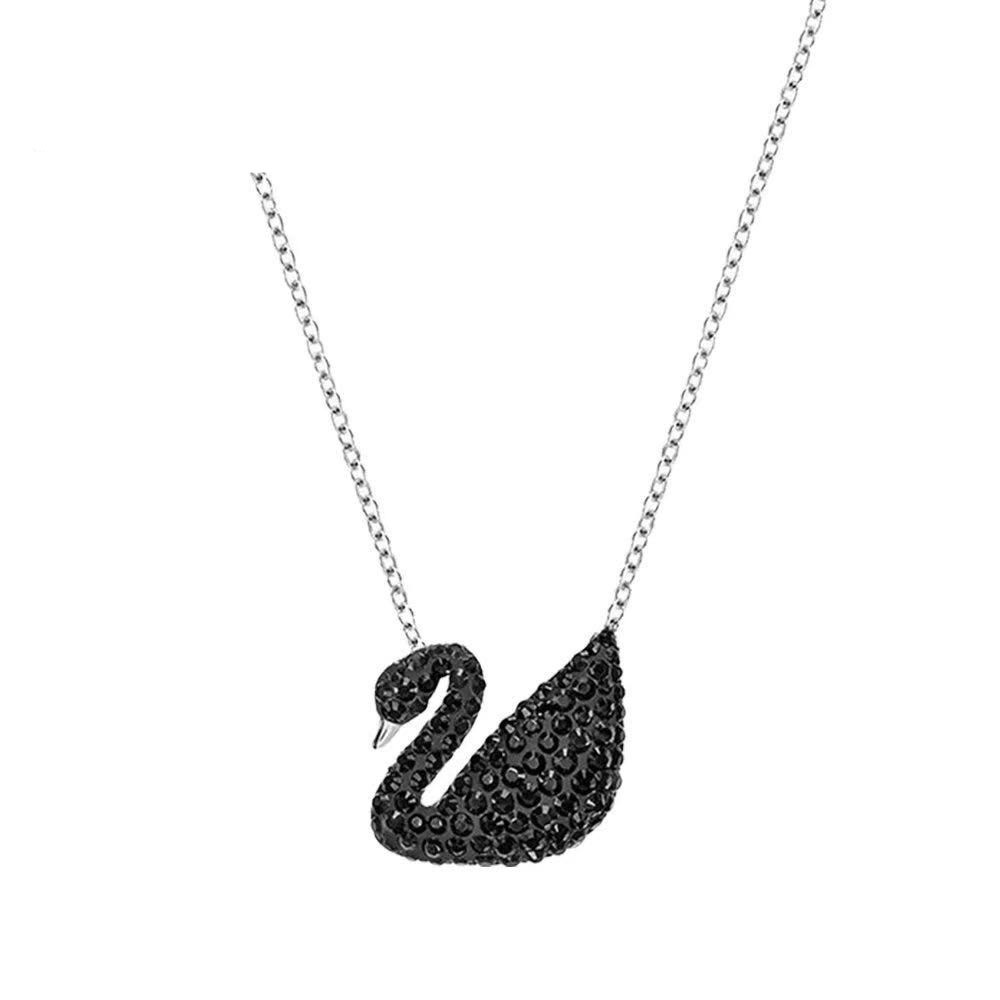 Shijia Black Swan Necklace Female Red Swan Champagne Gradient Blue Swan Clavicle Chain TikTok Jingdong Live Broadcast Does Not Fade