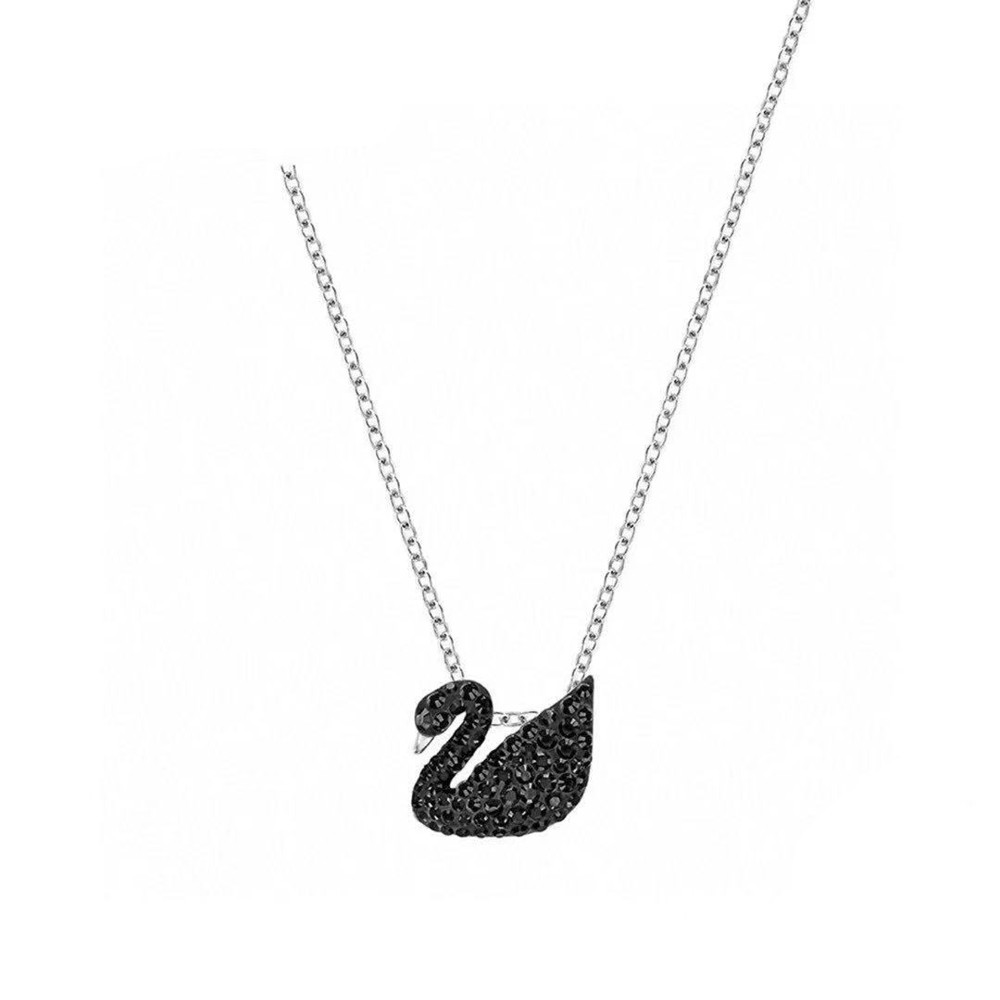 Shijia Black Swan Necklace Female Red Swan Champagne Gradient Blue Swan Clavicle Chain TikTok Jingdong Live Broadcast Does Not Fade