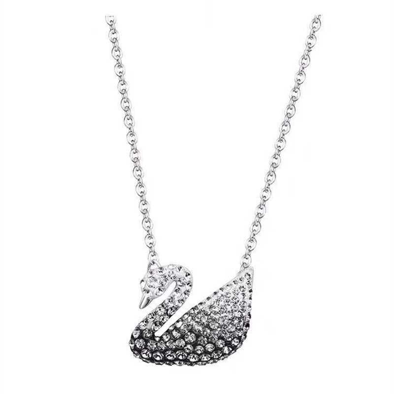 Shijia Black Swan Necklace Female Red Swan Champagne Gradient Blue Swan Clavicle Chain TikTok Jingdong Live Broadcast Does Not Fade
