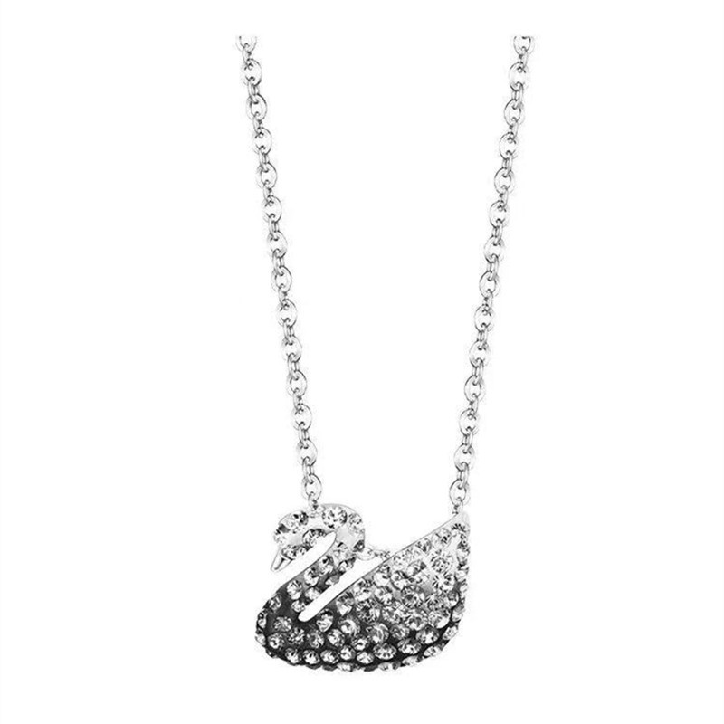 Shijia Black Swan Necklace Female Red Swan Champagne Gradient Blue Swan Clavicle Chain TikTok Jingdong Live Broadcast Does Not Fade