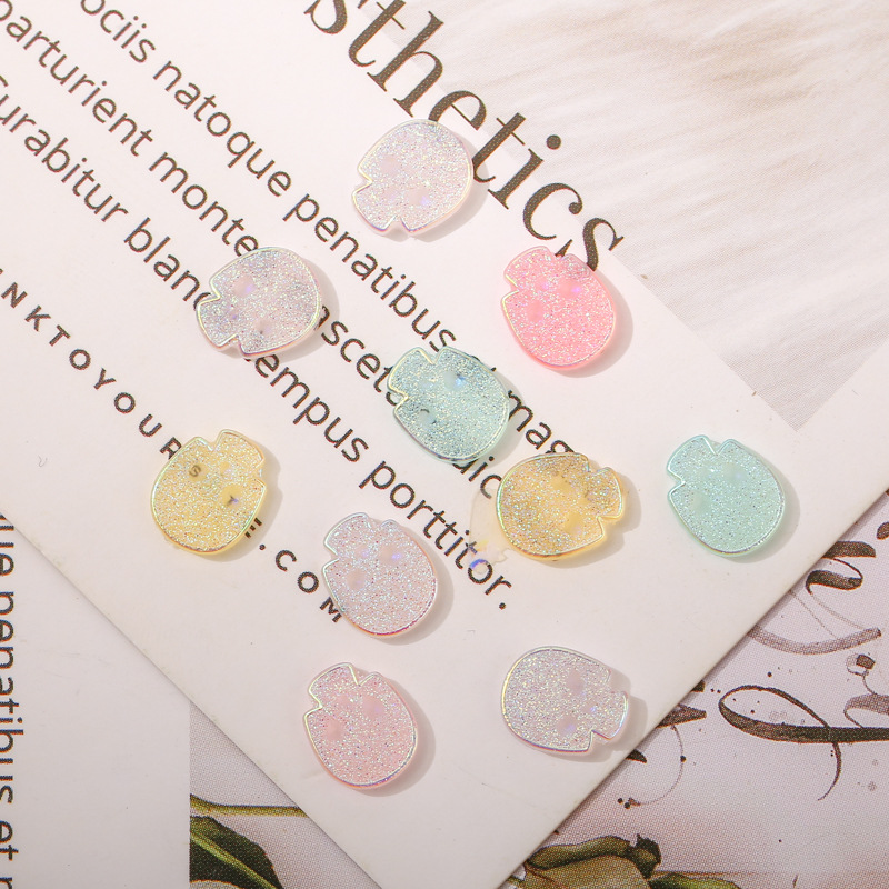 Nail Art Luminous Butterfly Fox Goldfish Swan Five-Pointed Star Crown Skull Plating Color AB Magic Color Mixing Nail Crystal