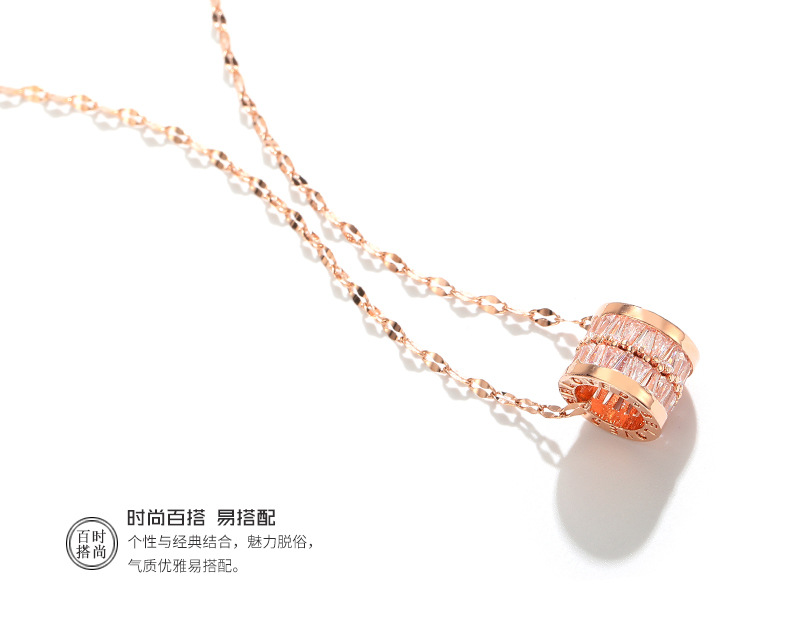  Swan Necklace Internet Celebrity Ins Socialite Style Rose Gold Titanium Steel Pendant Best-Seller on Douyin