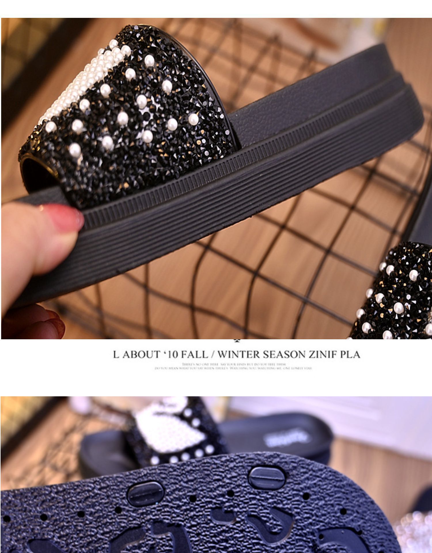 2021 New Women's Summer Fashion Outerwear Home Thick-Soled Flip-Flops Pearl Swan Sandals Beach 2021 New Women's Summer Fashion Outerwear Home Thick-Soled Flip-Flops Pearl Swan Sandals Beach