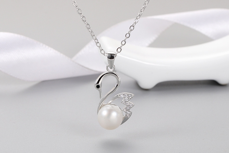 Zircon Swan Pendant KoreanStyle Chic and Unique Temperament Pendant Accessories Finished Product Eardrop Frame Whole