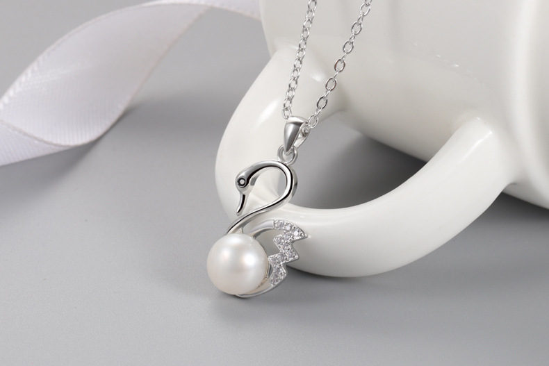 Zircon Swan Pendant KoreanStyle Chic and Unique Temperament Pendant Accessories Finished Product Eardrop Frame Whole