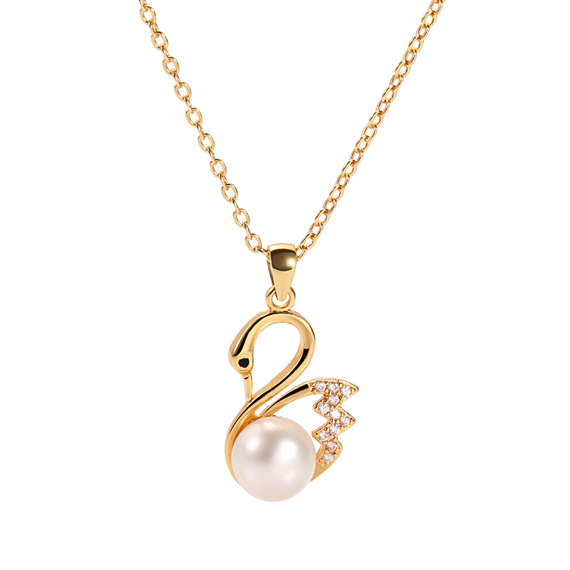 Zircon Swan Pendant KoreanStyle Chic and Unique Temperament Pendant Accessories Finished Product Eardrop Frame Whole