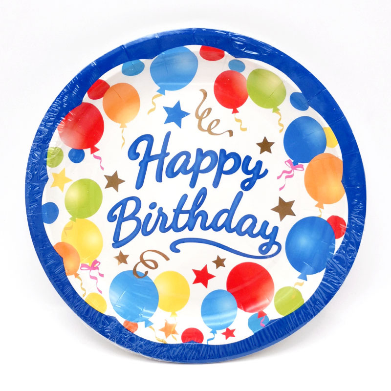 Gilding Birthday Paper Pallet Cake Plate Dinner Disposable Service Plate Party Supplies