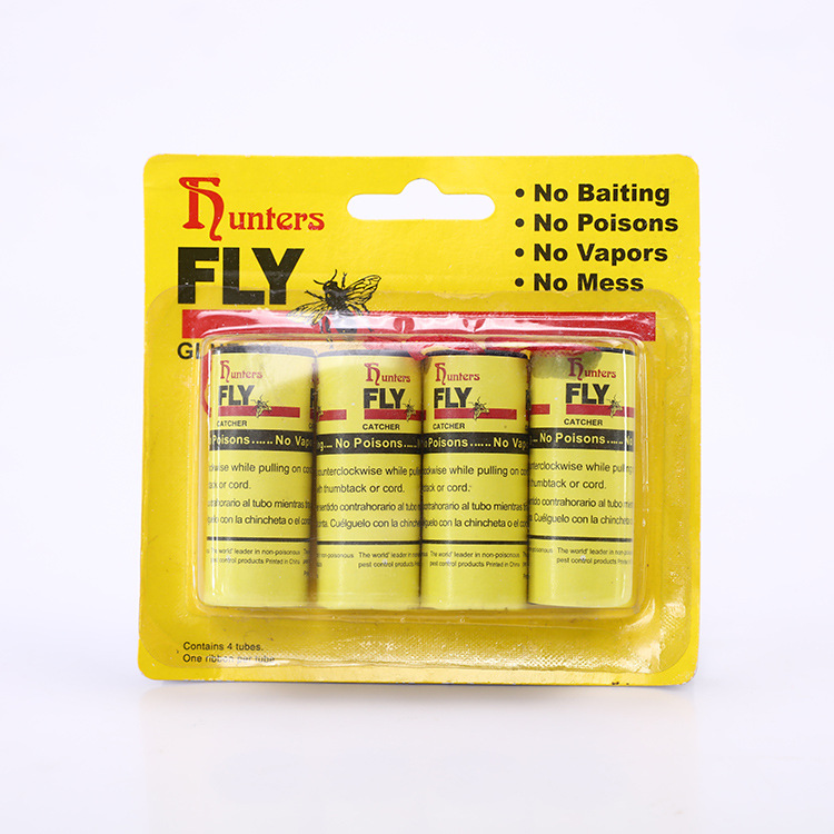 Cross-Border Hot Selling (with Nails) Sticky Fly Roll Sticky Insect Fly Sticky Plate Fly Paper Fly Sticky Mosquito Paper Fly Coil
