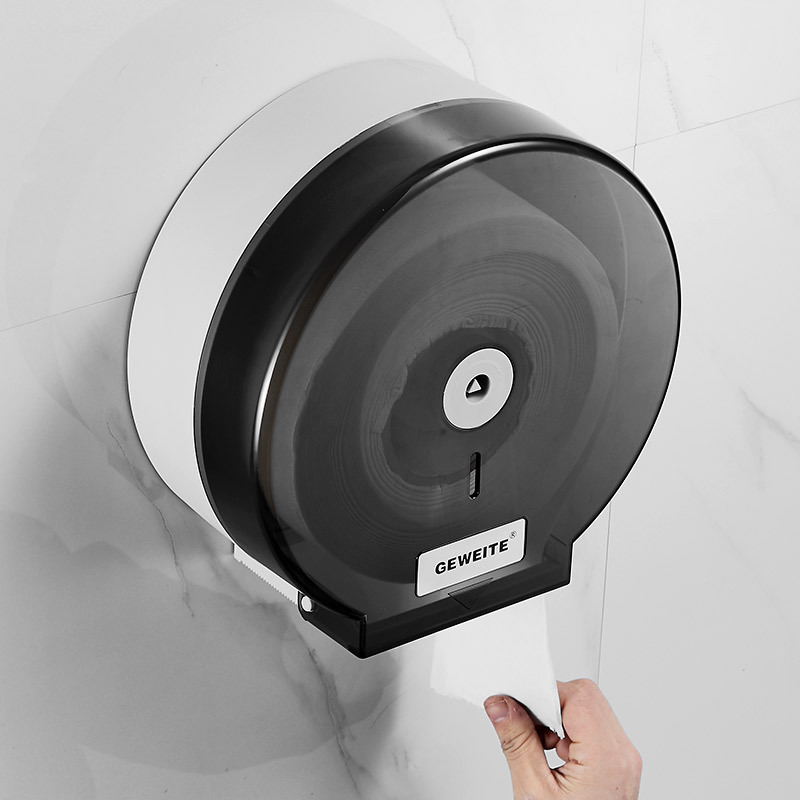 Hotel Toilet Large Roll Paper Box Wall-Mounted Large Plate Paper Box Toilet Chart Drum Punch-Free Toilet Paper Holder Tissue Box