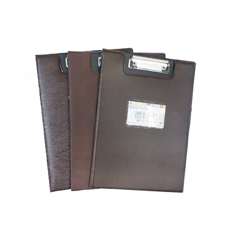 Factory Direct Sales A4 Double Folding Folder Leather Plate Holder Folder Test Paper Clip Writing Folder File Binder Storage Clip Factory Direct Sales A4 Double Folding Folder Leather Plate Holder Folder Test Paper Clip Writing Folder File Binder Storage Clip