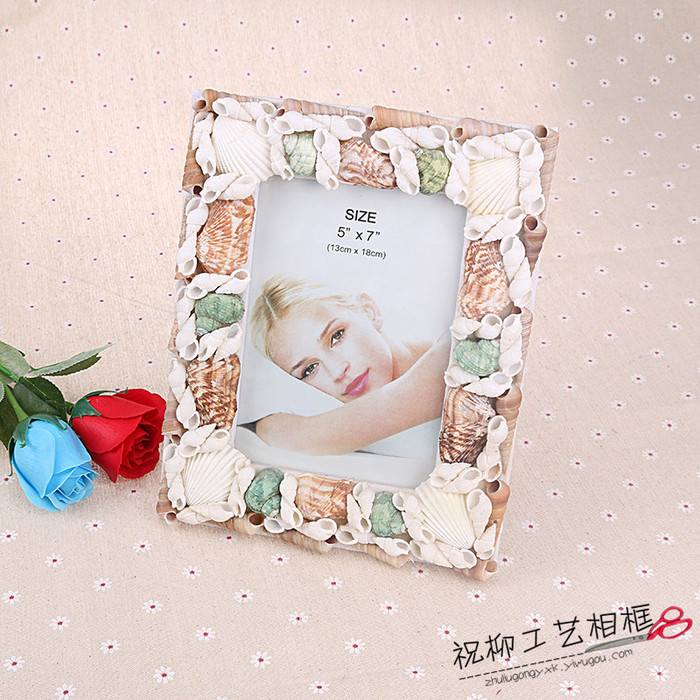 Mediterranean style sea shell photo frame unique home to the original hand Mediterranean style sea shell photo frame unique home to the original hand