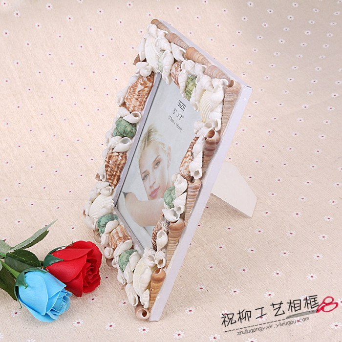 Mediterranean style sea shell photo frame unique home to the original hand Mediterranean style sea shell photo frame unique home to the original hand