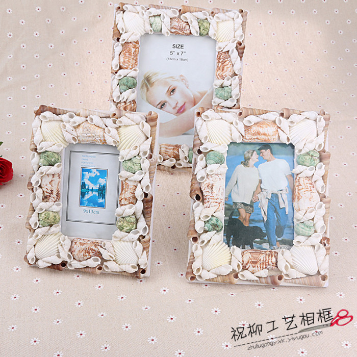 Mediterranean style sea shell photo frame unique home to the original hand Mediterranean style sea shell photo frame unique home to the original hand