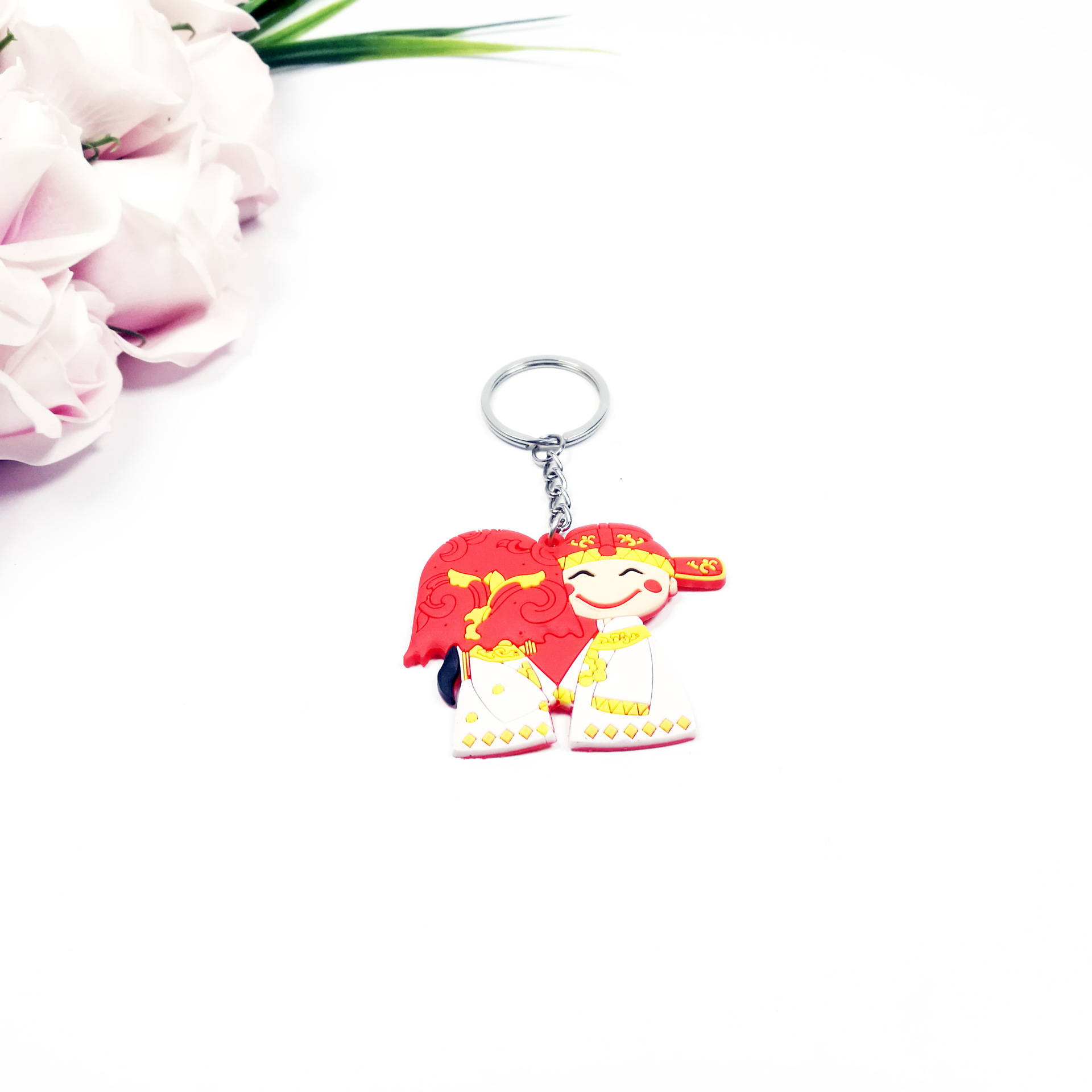 Exclusive for Cross-Border Korean PVC Flexible Glue Keychain Epoxy Cartoon Three-Dimensional Wedding Series Key Pendants Customization Exclusive for Cross-Border Korean PVC Flexible Glue Keychain Epoxy Cartoon Three-Dimensional Wedding Series Key Pendants Customization