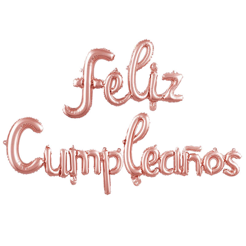 16-inch Spanish birthday letter balloon suit