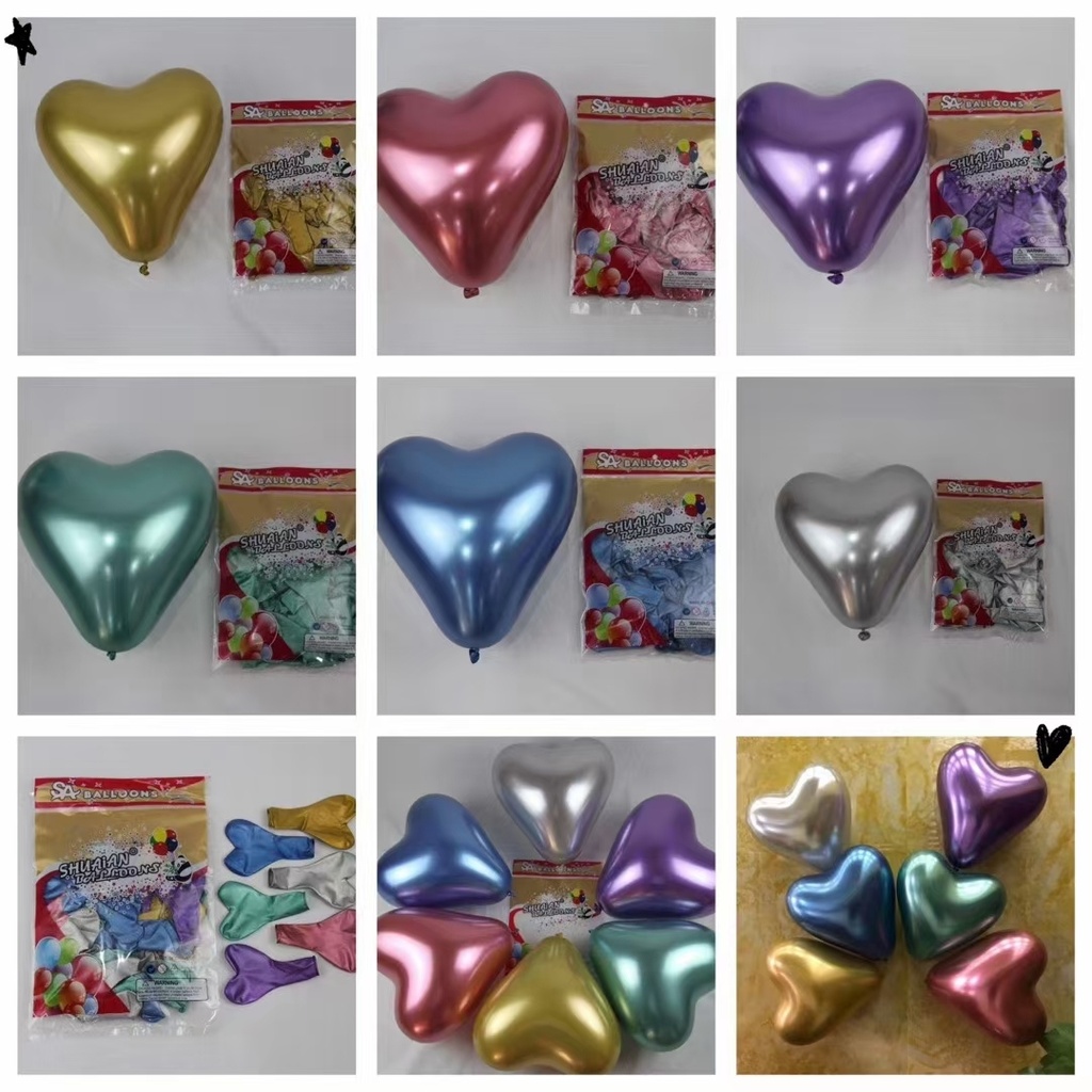 Shuai'an 5-Inch 10-Inch 12-Inch Metallic Chrome Balloon Internet Celebrity Birthday Wedding Party Wedding Room Decoration Layout Balloon Shuai'an 5-Inch 10-Inch 12-Inch Metallic Chrome Balloon Internet Celebrity Birthday Wedding Party Wedding Room Decoration Layout Balloon
