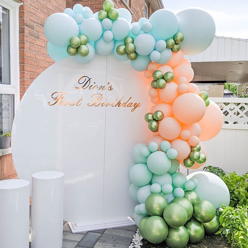 Cross-Border New Arrival Summer Fresh Macaron NEELAM Balloon Set Ins Wedding Birthday Party Theme Decoration Cross-Border New Arrival Summer Fresh Macaron NEELAM Balloon Set Ins Wedding Birthday Party Theme Decoration