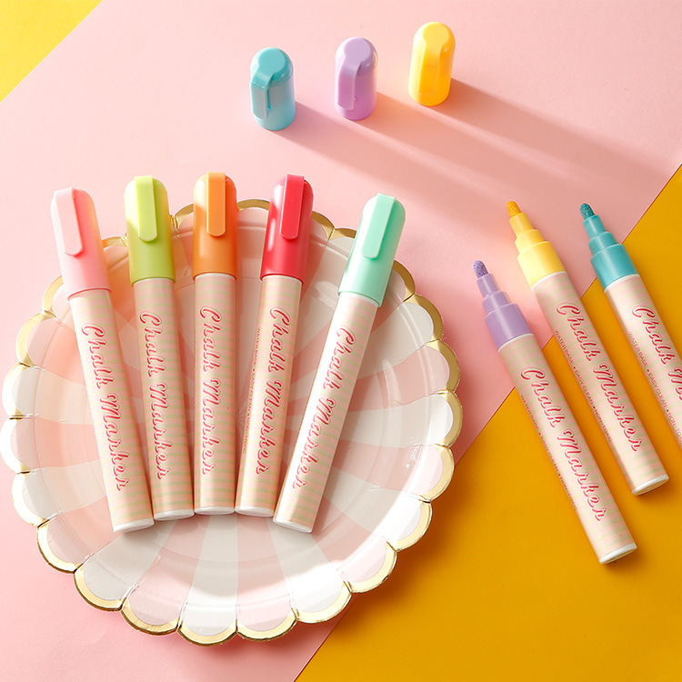 Somay Qimaron Color Liquid Chalk Easy to Write Easy to Wipe Water-Soluble Glass Metal Fluorescent Pen Balloon Graffiti Pen