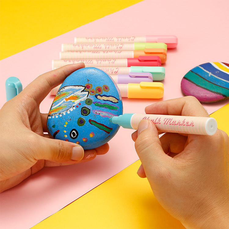 Somay Qimaron Color Liquid Chalk Easy to Write Easy to Wipe Water-Soluble Glass Metal Fluorescent Pen Balloon Graffiti Pen