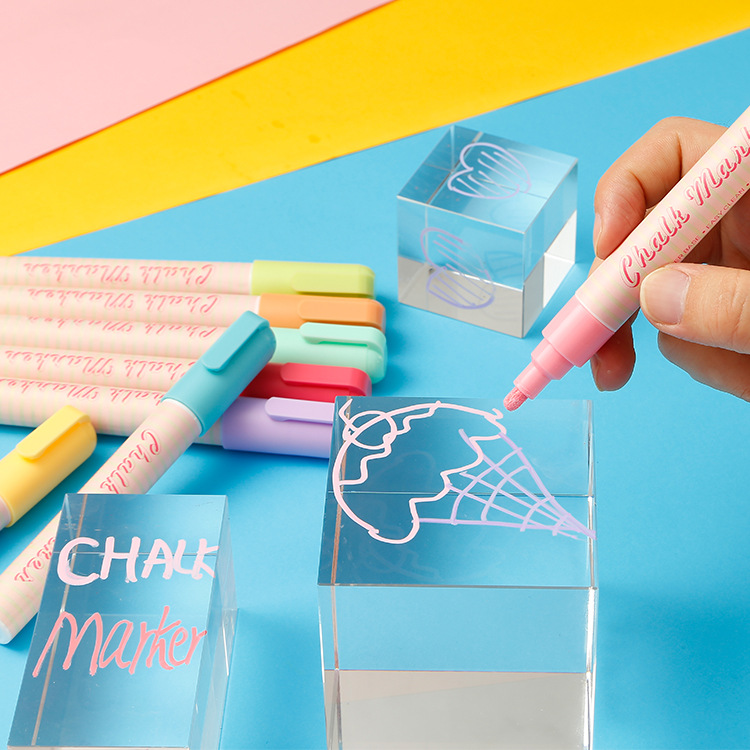 Somay Qimaron Color Liquid Chalk Easy to Write Easy to Wipe Water-Soluble Glass Metal Fluorescent Pen Balloon Graffiti Pen Somay Qimaron Color Liquid Chalk Easy to Write Easy to Wipe Water-Soluble Glass Metal Fluorescent Pen Balloon Graffiti Pen