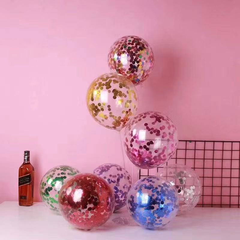 Balloon Whole Colorful Aluminum Foil Paper Scrap Sequined Balloon Wedding Celebration Decoration Sequined Foam Balloon