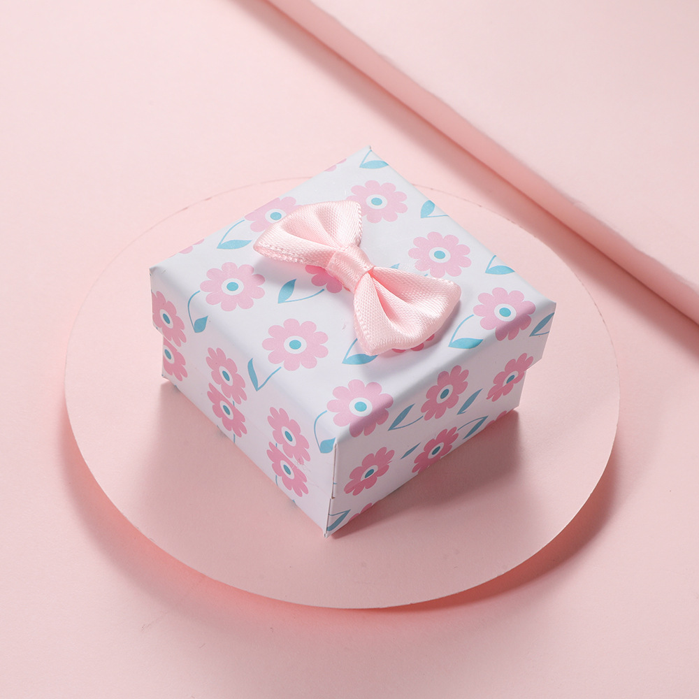 Paper Box Jewelry Box Advanced Storage Box Color Gift Box Bow Box Ear Stud and Ring Box Paper Box Jewelry Box Advanced Storage Box Color Gift Box Bow Box Ear Stud and Ring Box
