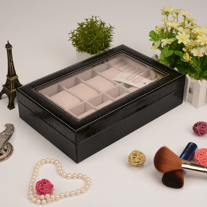 Guanyu new eight watches ring box all day window watch ring storage display box
