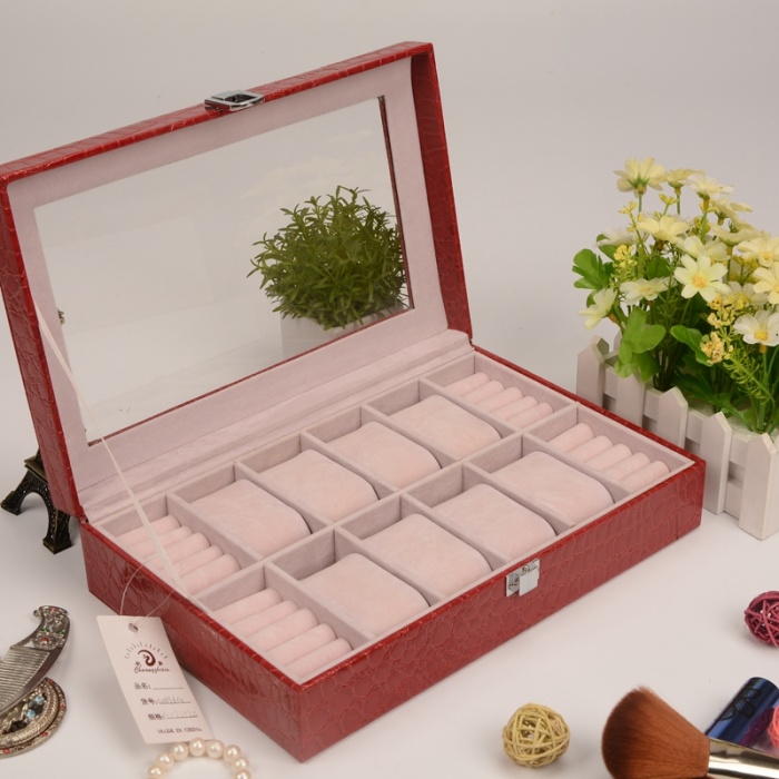 Guanyu new eight watches ring box all day window watch ring storage display box