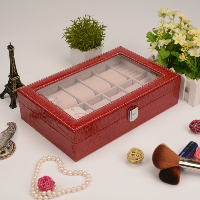 Guanyu new eight watches ring box all day window watch ring storage display box
