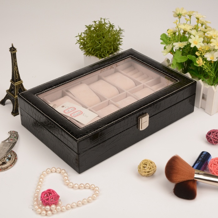 Guanyu new eight watches ring box all day window watch ring storage display box