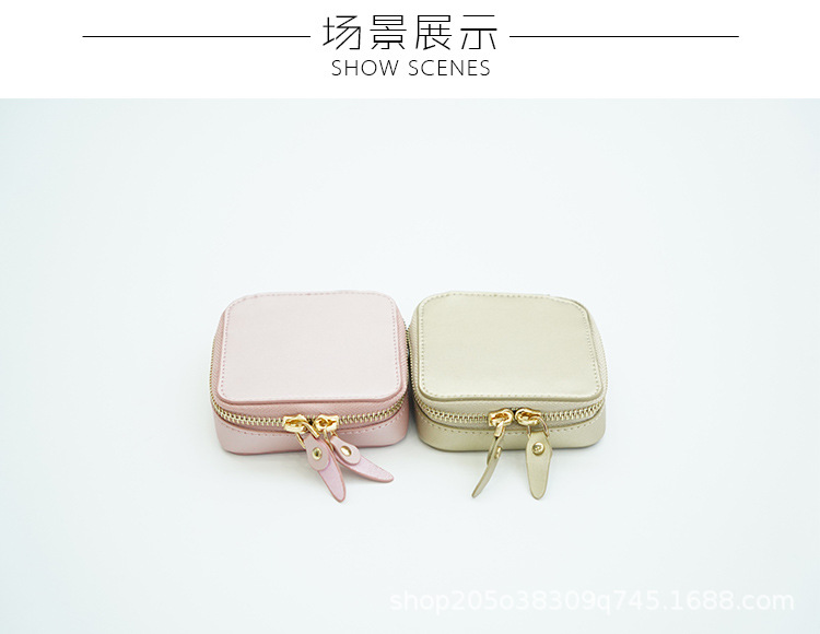 Leather Jewelry Box Portable Ring Box Minimalist Earrings Earrings Storage Box Leather Jewelry Box Portable Ring Box Minimalist Earrings Earrings Storage Box