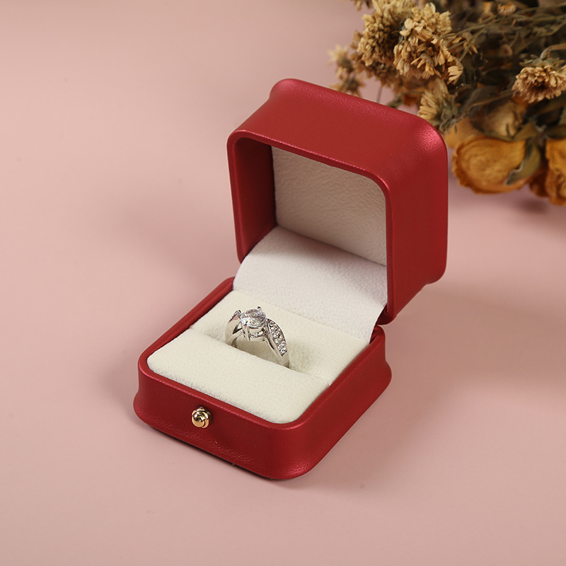 Spot Supply Convex Edge with Crown Diamond Wine Red Ring Box Pendant Box Bracelet Box Necklace Ear Stud Pearl Box Spot Supply Convex Edge with Crown Diamond Wine Red Ring Box Pendant Box Bracelet Box Necklace Ear Stud Pearl Box