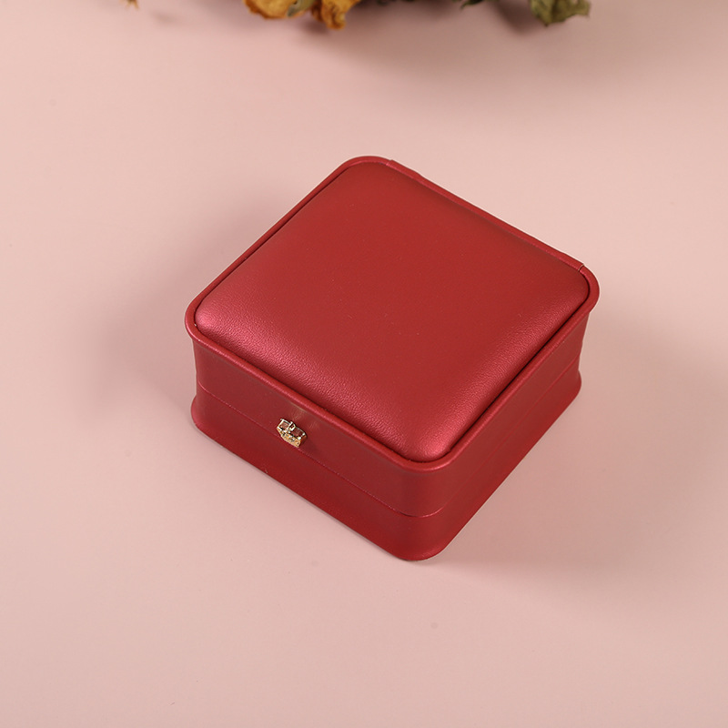 Spot Supply Convex Edge with Crown Diamond Wine Red Ring Box Pendant Box Bracelet Box Necklace Ear Stud Pearl Box Spot Supply Convex Edge with Crown Diamond Wine Red Ring Box Pendant Box Bracelet Box Necklace Ear Stud Pearl Box