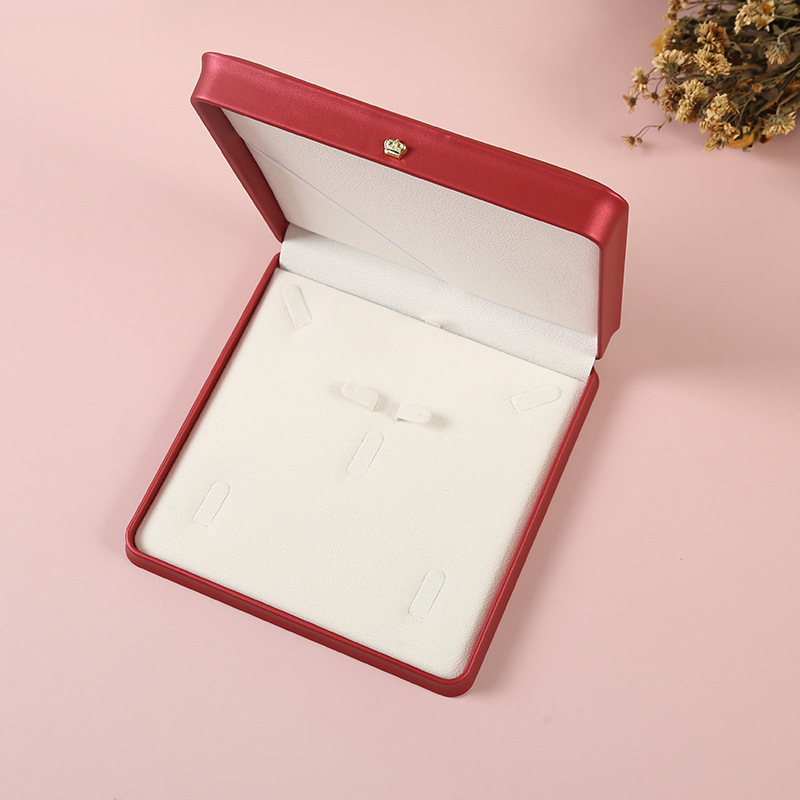 Spot Supply Convex Edge with Crown Diamond Wine Red Ring Box Pendant Box Bracelet Box Necklace Ear Stud Pearl Box Spot Supply Convex Edge with Crown Diamond Wine Red Ring Box Pendant Box Bracelet Box Necklace Ear Stud Pearl Box