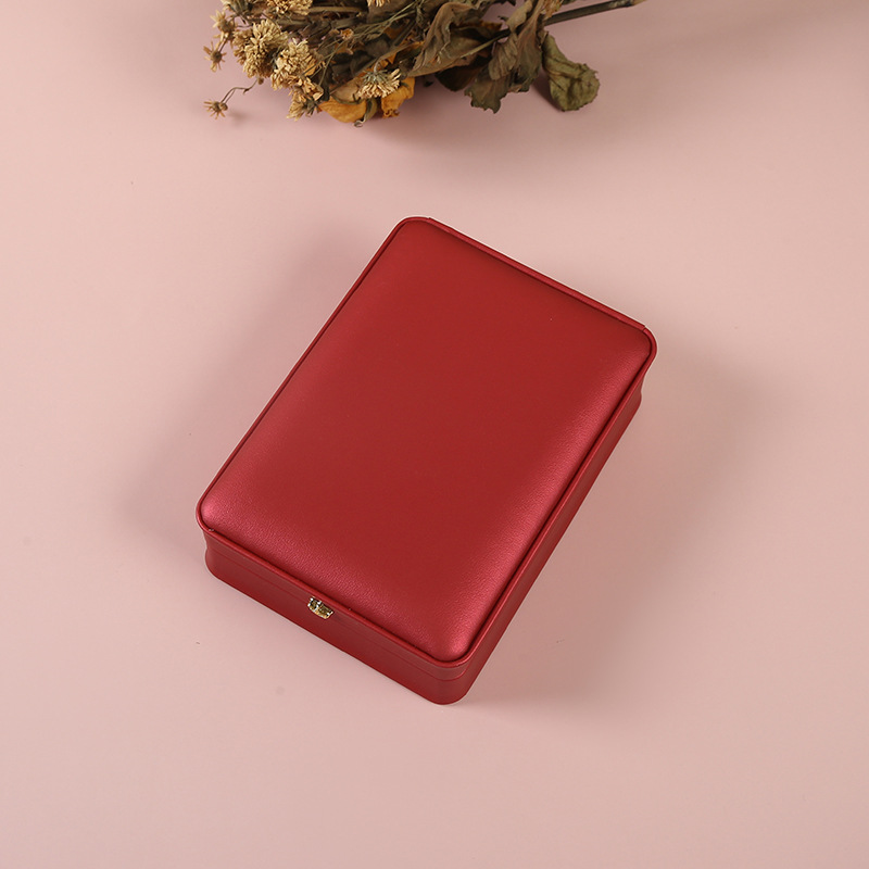 Spot Supply Convex Edge with Crown Diamond Wine Red Ring Box Pendant Box Bracelet Box Necklace Ear Stud Pearl Box Spot Supply Convex Edge with Crown Diamond Wine Red Ring Box Pendant Box Bracelet Box Necklace Ear Stud Pearl Box