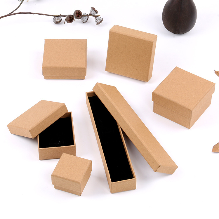 Retro Kraft Paper Jewelry Box Tiandigai Multi-Function Packing Box Watch Necklace Box Ring Box Wholesale Customization Retro Kraft Paper Jewelry Box Tiandigai Multi-Function Packing Box Watch Necklace Box Ring Box Wholesale Customization
