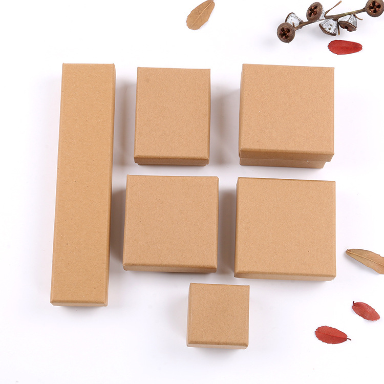 Retro Kraft Paper Jewelry Box Tiandigai Multi-Function Packing Box Watch Necklace Box Ring Box Wholesale Customization Retro Kraft Paper Jewelry Box Tiandigai Multi-Function Packing Box Watch Necklace Box Ring Box Wholesale Customization
