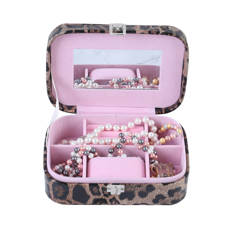 Changhao Large PU Leather Queen Princess Simple European Jewelry Jewelry Storage Box Necklace Ear Stud Ring Box