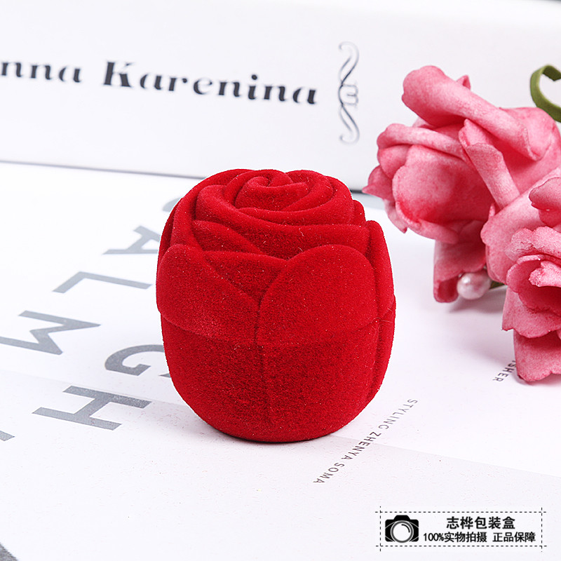 Red rose ring box valentine&#039;s day gift personality creative ring box proposal ring box