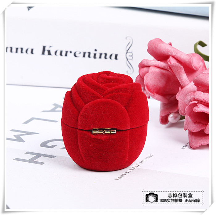 Red rose ring box valentine's day gift personality creative ring box proposal ring box