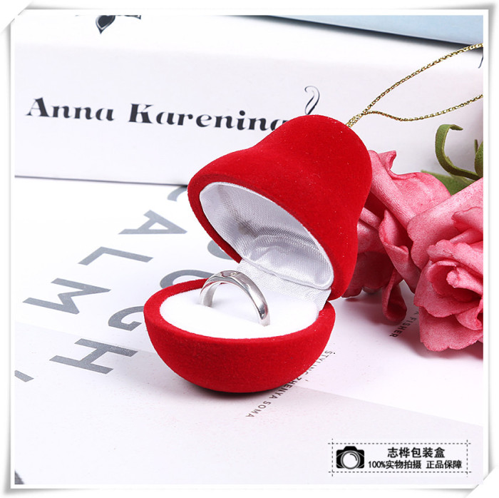 Red ring box high-grade exquisite packaging pear shape received jewelry packaging box Red ring box high-grade exquisite packaging pear shape received jewelry packaging box